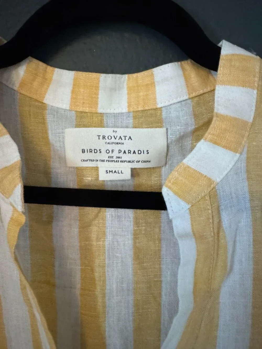 NWT Trovata Birds of Paradis Lucca Linen Stripe w/Pockets! - Picture 6 of 8